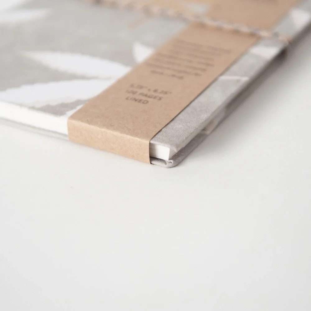 Print Fresh Leaf Print Cotton Bound Lined Journal
